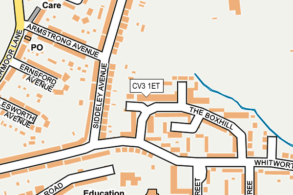 CV3 1ET map - OS OpenMap – Local (Ordnance Survey)
