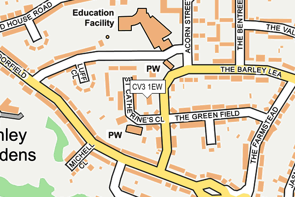 CV3 1EW map - OS OpenMap – Local (Ordnance Survey)