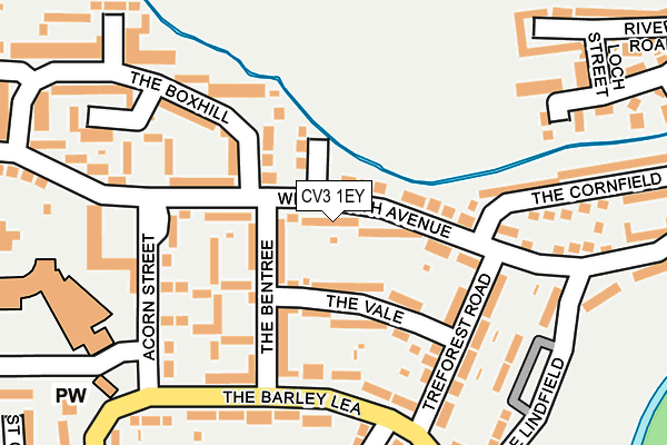 CV3 1EY map - OS OpenMap – Local (Ordnance Survey)