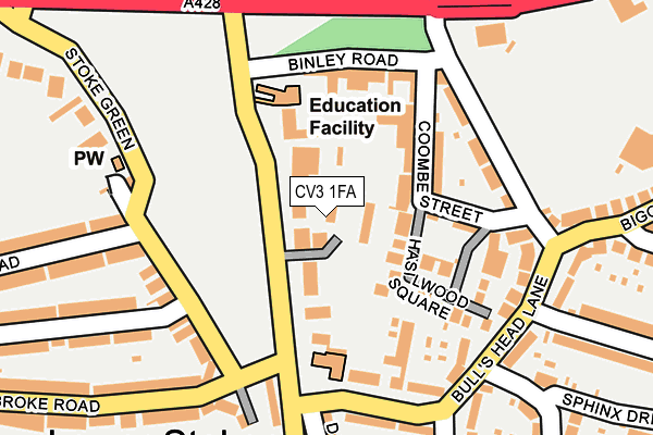 CV3 1FA map - OS OpenMap – Local (Ordnance Survey)