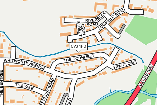 CV3 1FD map - OS OpenMap – Local (Ordnance Survey)
