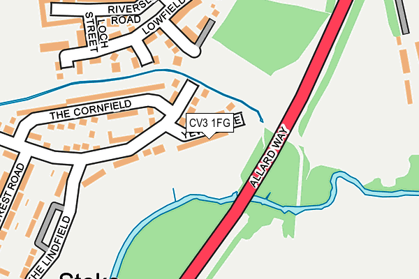 CV3 1FG map - OS OpenMap – Local (Ordnance Survey)