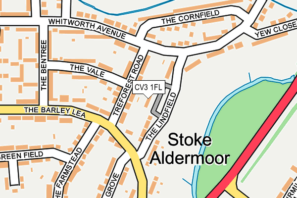 CV3 1FL map - OS OpenMap – Local (Ordnance Survey)