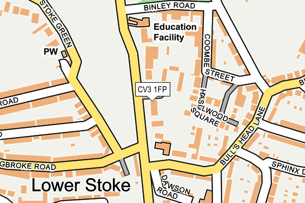 CV3 1FP map - OS OpenMap – Local (Ordnance Survey)