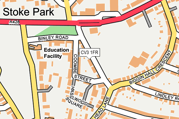 CV3 1FR map - OS OpenMap – Local (Ordnance Survey)