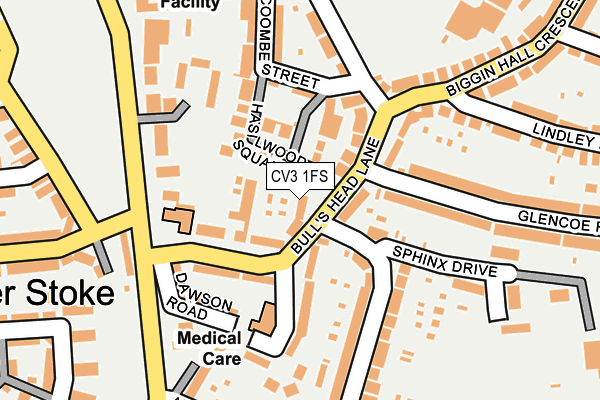 CV3 1FS map - OS OpenMap – Local (Ordnance Survey)