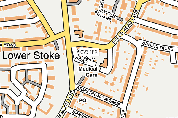 CV3 1FX map - OS OpenMap – Local (Ordnance Survey)