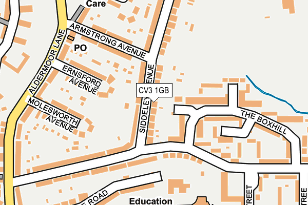 CV3 1GB map - OS OpenMap – Local (Ordnance Survey)