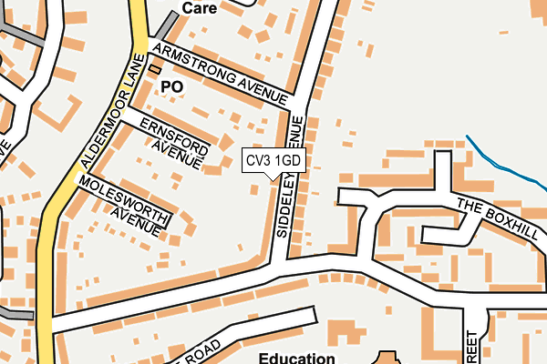 CV3 1GD map - OS OpenMap – Local (Ordnance Survey)