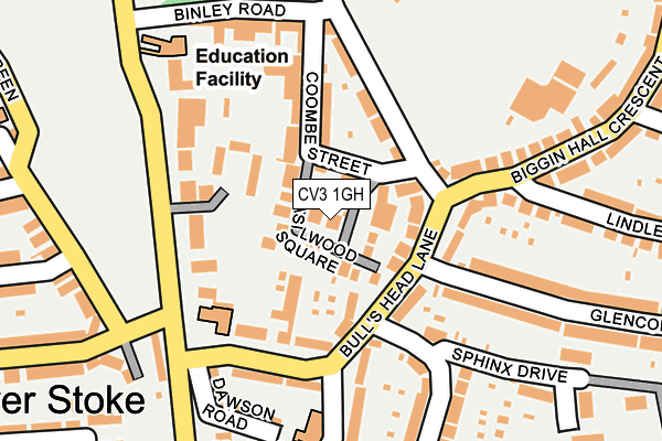 CV3 1GH map - OS OpenMap – Local (Ordnance Survey)