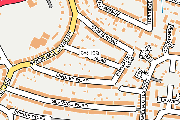 CV3 1GQ map - OS OpenMap – Local (Ordnance Survey)