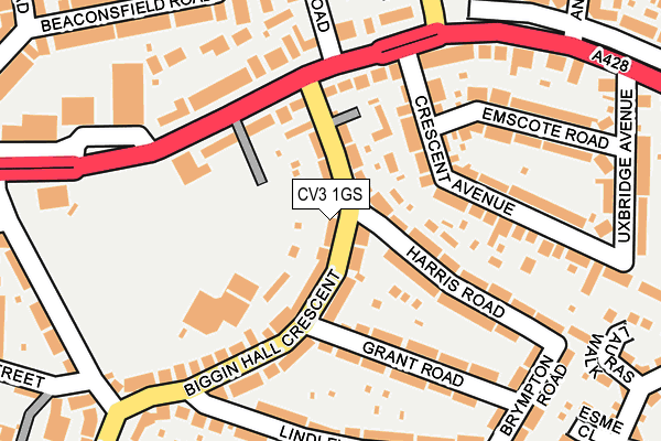 CV3 1GS map - OS OpenMap – Local (Ordnance Survey)