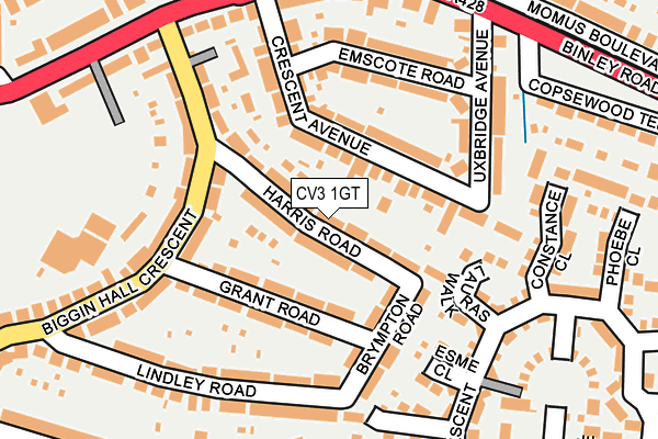 CV3 1GT map - OS OpenMap – Local (Ordnance Survey)