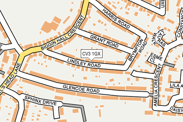 CV3 1GX map - OS OpenMap – Local (Ordnance Survey)