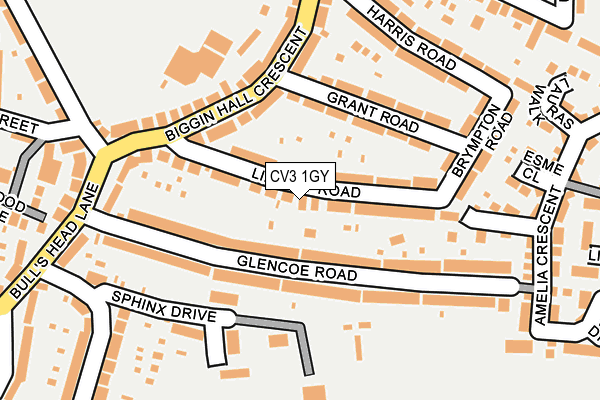 CV3 1GY map - OS OpenMap – Local (Ordnance Survey)