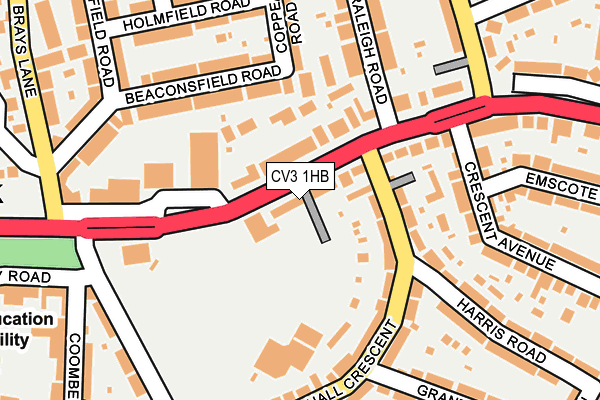 CV3 1HB map - OS OpenMap – Local (Ordnance Survey)