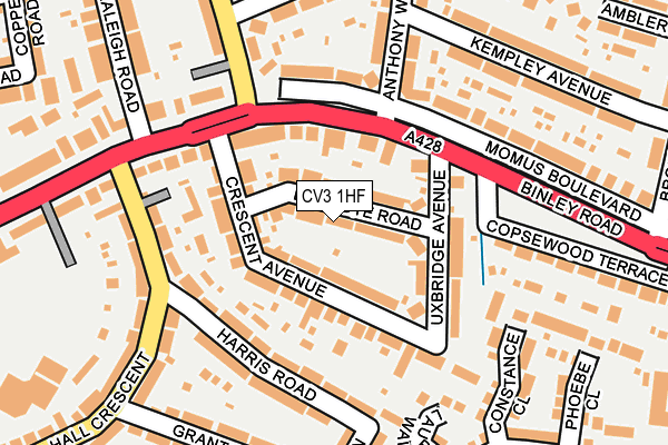 CV3 1HF map - OS OpenMap – Local (Ordnance Survey)