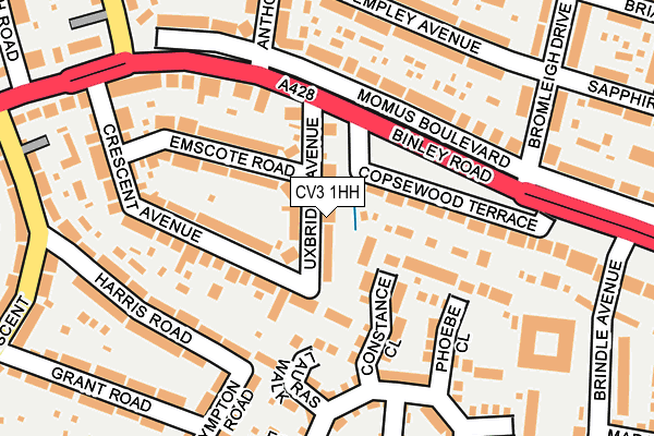 CV3 1HH map - OS OpenMap – Local (Ordnance Survey)