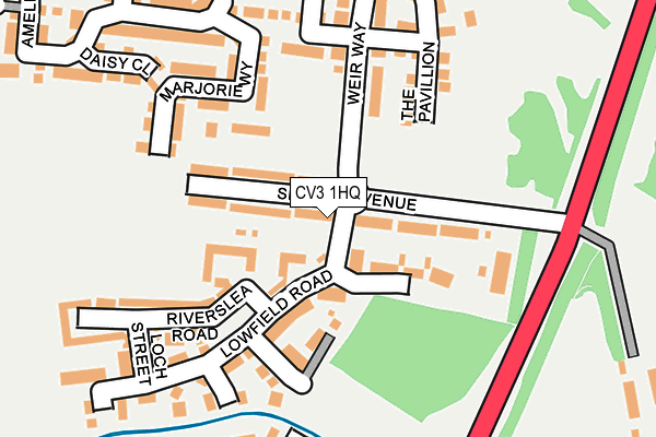 CV3 1HQ map - OS OpenMap – Local (Ordnance Survey)