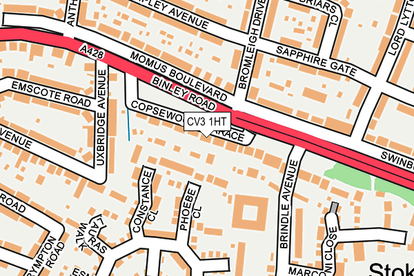 CV3 1HT map - OS OpenMap – Local (Ordnance Survey)
