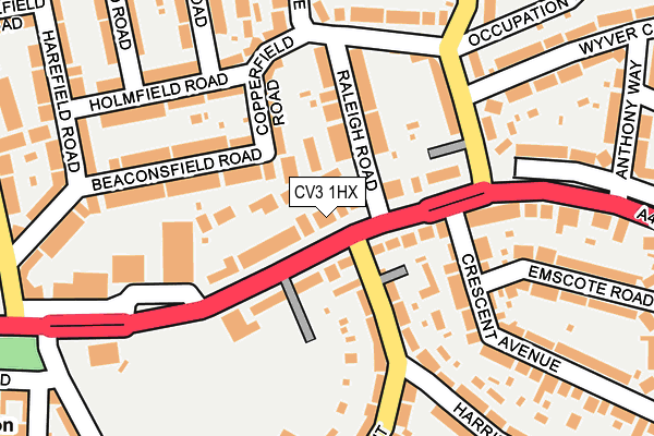 CV3 1HX map - OS OpenMap – Local (Ordnance Survey)
