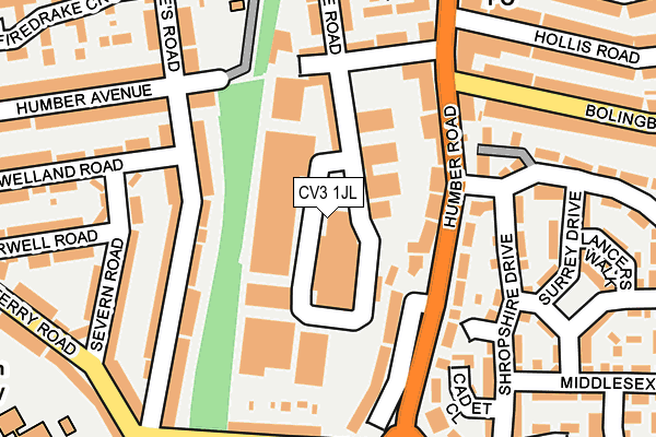 CV3 1JL map - OS OpenMap – Local (Ordnance Survey)