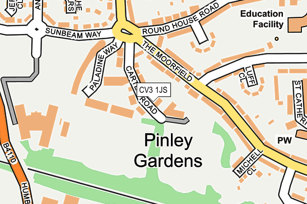 CV3 1JS map - OS OpenMap – Local (Ordnance Survey)