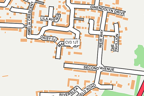 CV3 1JT map - OS OpenMap – Local (Ordnance Survey)