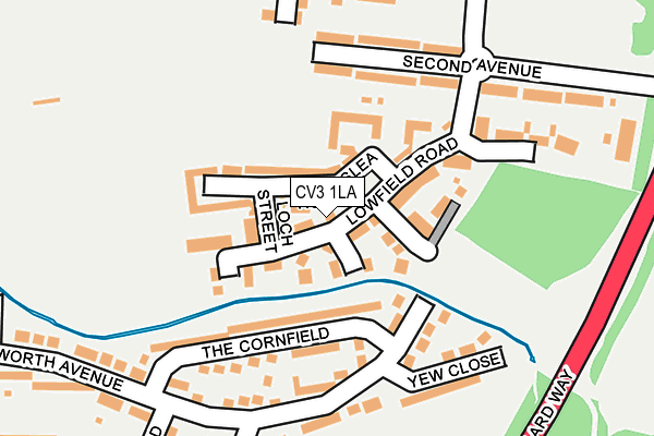 CV3 1LA map - OS OpenMap – Local (Ordnance Survey)