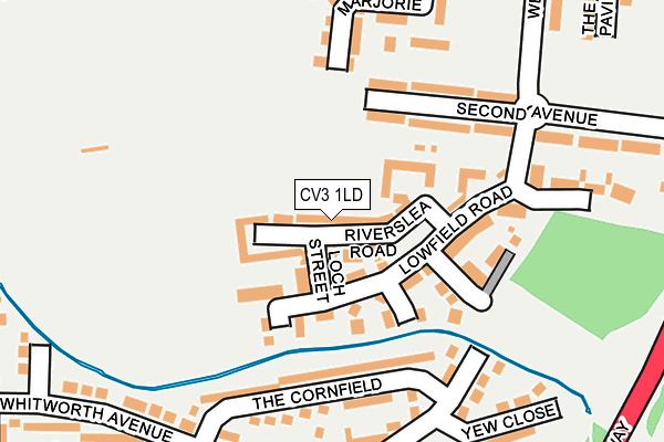CV3 1LD map - OS OpenMap – Local (Ordnance Survey)