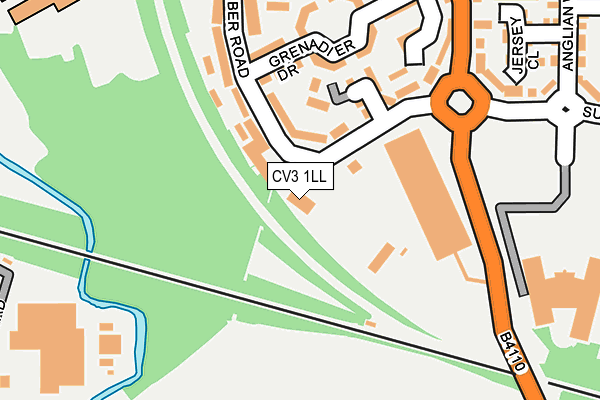 CV3 1LL map - OS OpenMap – Local (Ordnance Survey)