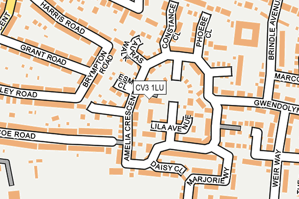 CV3 1LU map - OS OpenMap – Local (Ordnance Survey)