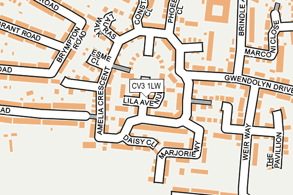 CV3 1LW map - OS OpenMap – Local (Ordnance Survey)