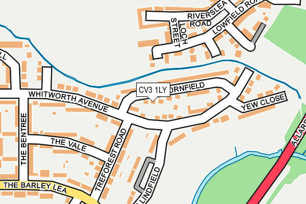 CV3 1LY map - OS OpenMap – Local (Ordnance Survey)