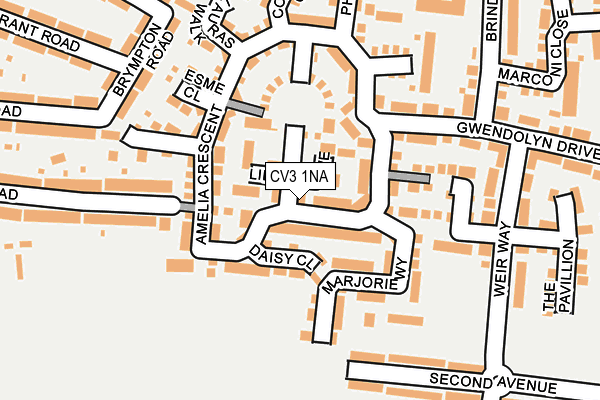 CV3 1NA map - OS OpenMap – Local (Ordnance Survey)