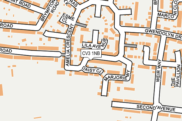CV3 1NB map - OS OpenMap – Local (Ordnance Survey)