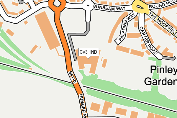 CV3 1ND map - OS OpenMap – Local (Ordnance Survey)