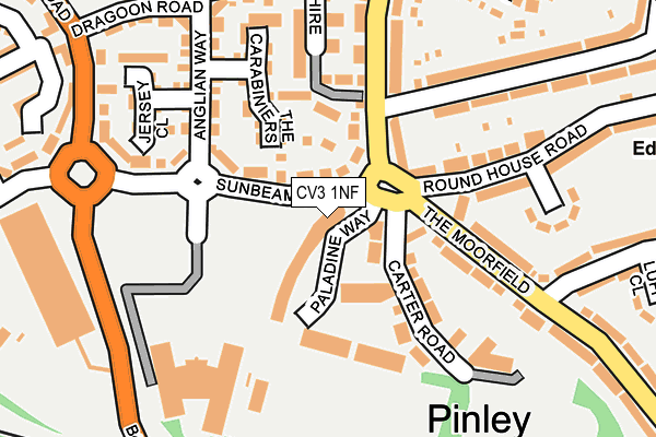 CV3 1NF map - OS OpenMap – Local (Ordnance Survey)