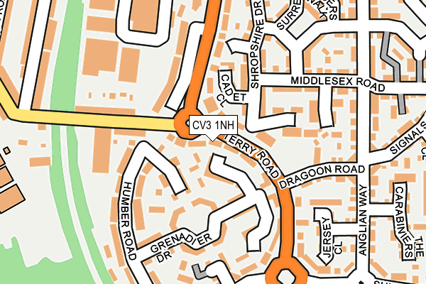 CV3 1NH map - OS OpenMap – Local (Ordnance Survey)