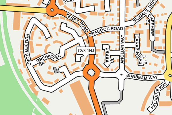 CV3 1NJ map - OS OpenMap – Local (Ordnance Survey)