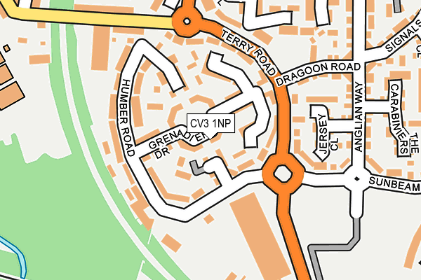 CV3 1NP map - OS OpenMap – Local (Ordnance Survey)