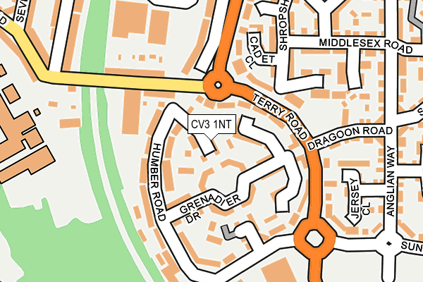CV3 1NT map - OS OpenMap – Local (Ordnance Survey)