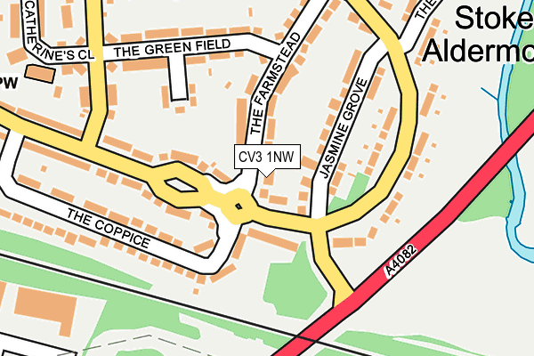 CV3 1NW map - OS OpenMap – Local (Ordnance Survey)