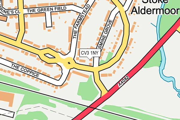 CV3 1NY map - OS OpenMap – Local (Ordnance Survey)