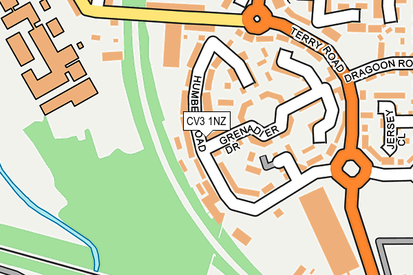 CV3 1NZ map - OS OpenMap – Local (Ordnance Survey)