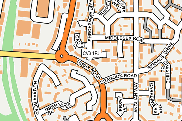 CV3 1PJ map - OS OpenMap – Local (Ordnance Survey)