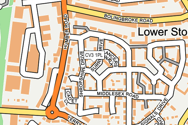 CV3 1PL map - OS OpenMap – Local (Ordnance Survey)