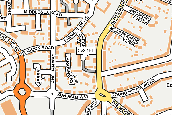 CV3 1PT map - OS OpenMap – Local (Ordnance Survey)