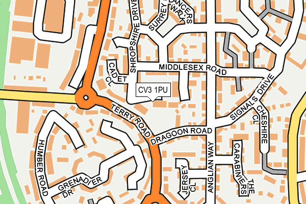 CV3 1PU map - OS OpenMap – Local (Ordnance Survey)