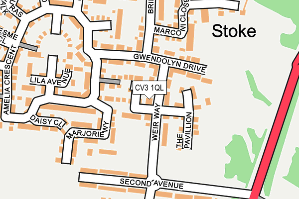 CV3 1QL map - OS OpenMap – Local (Ordnance Survey)